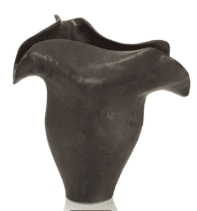 GRAPHITE GRAY PORCELAIN VASE I - Luxury Furniture Mercato Interiors